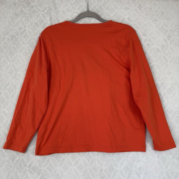 Vtg Halloween Sequin Black Cat Long Sleeve Top XL Petite Orange Kitschy Grandma - Picture 3 of 8
